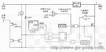 非隔离恒流LED驱动器电路LNK302